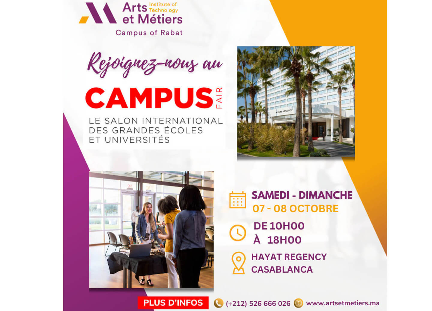 Rejoignez-nous au au salon CAMPUS FAIR le 07 et 08 Octobre à Casablanca